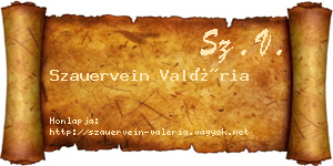 Szauervein Valéria névjegykártya