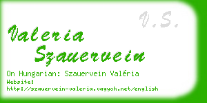 valeria szauervein business card